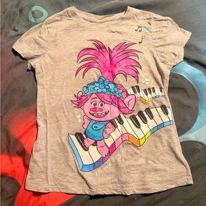 Dreamworks Trolls Kids Shirt - Pink and Gray